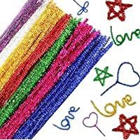 G2PLUS 240PCS Chenilla Tallos Destello Pipe Cleaners Pipe Cleaners- Colores Limpiapipas Manualidades 6 mm x 30 cm para…